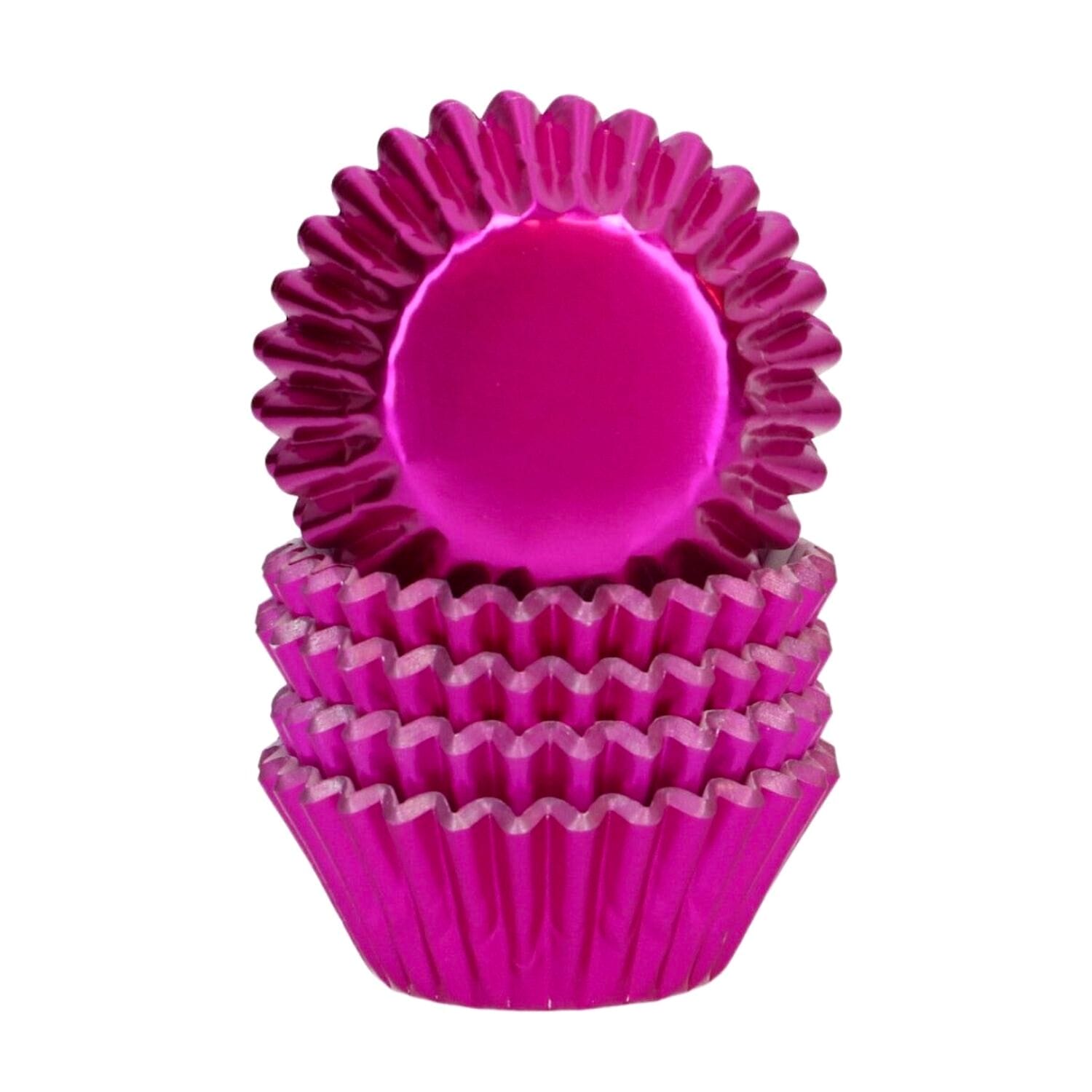 Capsulas Mini Cupcakes Papel Aluminio "foil" Wilton - Rosa Metalico 1 Capsulas Mini Cupcakes Papel Aluminio "foil" Wilton - Rosa Metalico