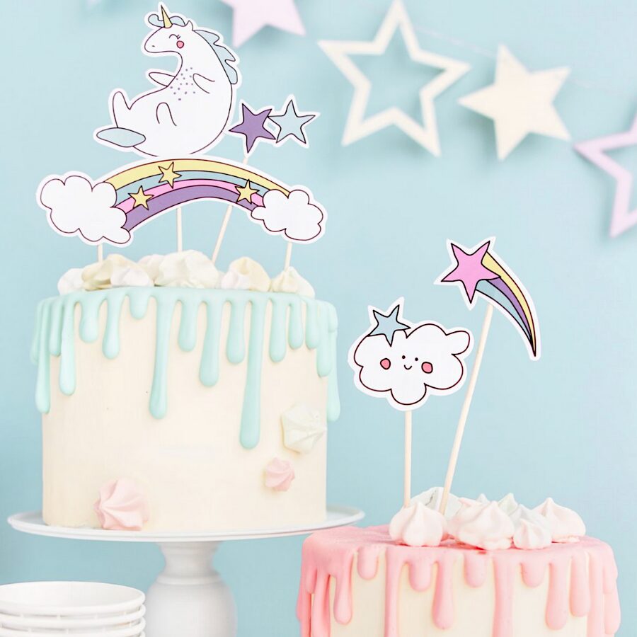 Topper Para Tarta Partydeco - Unicornio 2 Topper Para Tarta Partydeco - Unicornio - Imagen 2