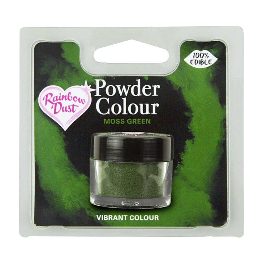 Colorante En Polvo Mate Rainbow Dust - Moss Green / Verde Musgo 2 Colorante En Polvo Mate Rainbow Dust - Moss Green / Verde Musgo - Imagen 2
