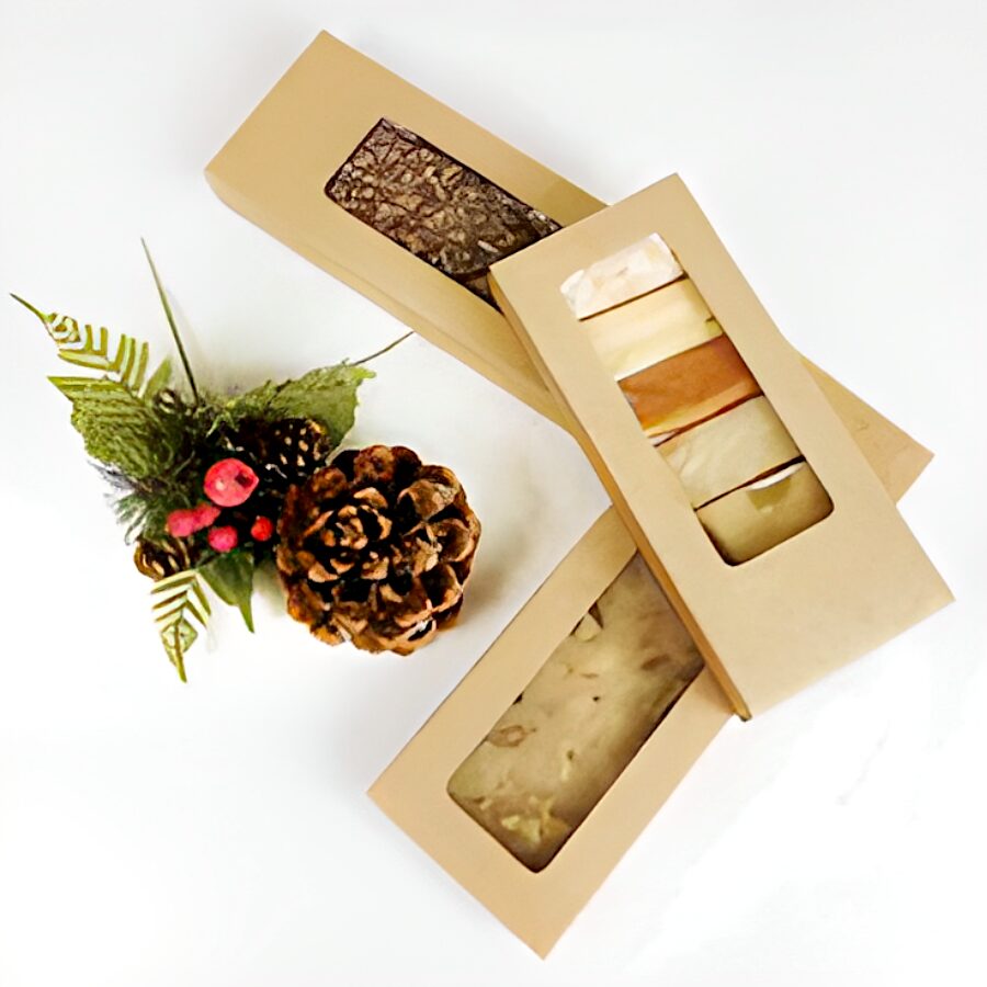 Caja Para Turron Kraft Con Ventana - 25,5 Cm 2 Caja Para Turron Kraft Con Ventana - 25,5 Cm - Imagen 2