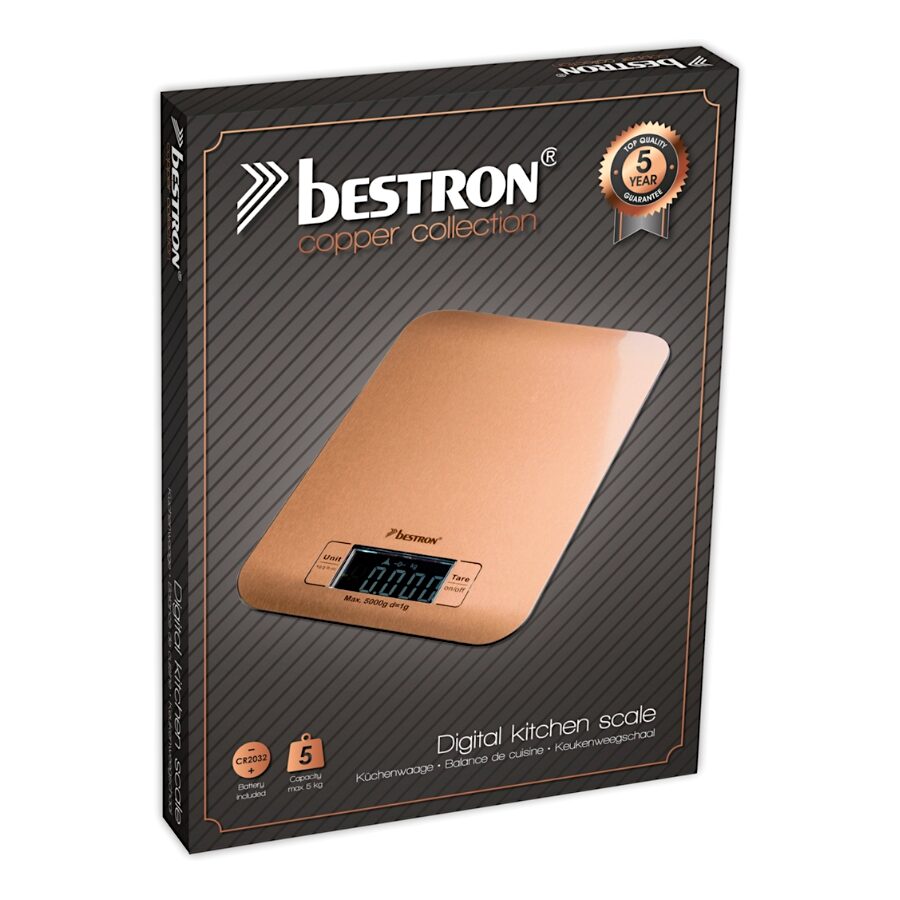 Bascula Digital De Cocina "copper" - Bestron 3 Bascula Digital De Cocina "copper" - Bestron - Imagen 3