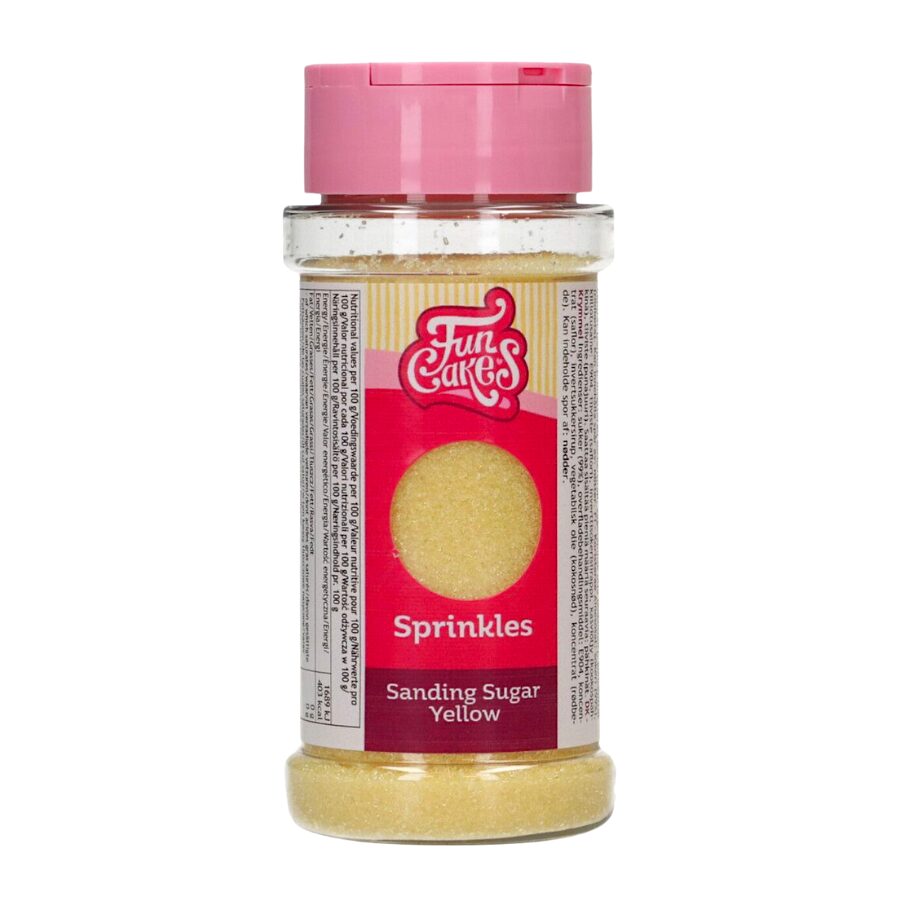 Azucar De Grano Fino "sanding Sugar" Funcakes - Amarillo (80 G) 2 Azucar De Grano Fino "sanding Sugar" Funcakes - Amarillo (80 G) - Imagen 2