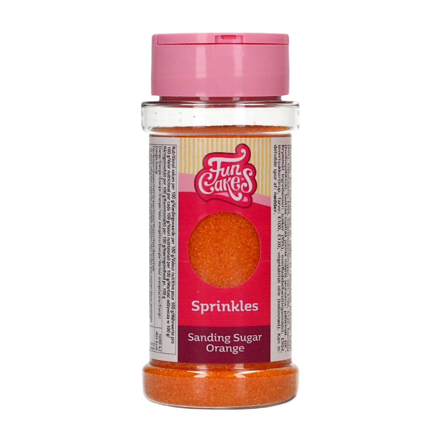 Azucar De Grano Fino "sanding Sugar" Funcakes - Naranja (80 G) 2 Azucar De Grano Fino "sanding Sugar" Funcakes - Naranja (80 G) - Imagen 2
