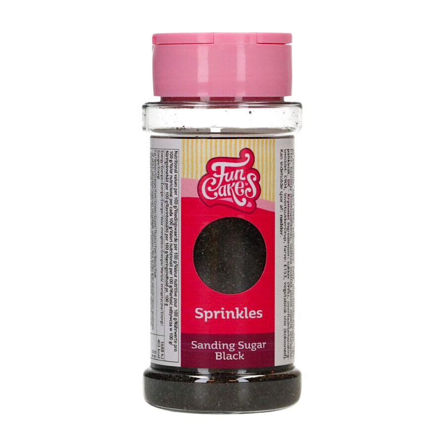 Azucar De Grano Fino "sanding Sugar" Funcakes - Negro (80 G) 2 Azucar De Grano Fino "sanding Sugar" Funcakes - Negro (80 G) - Imagen 2