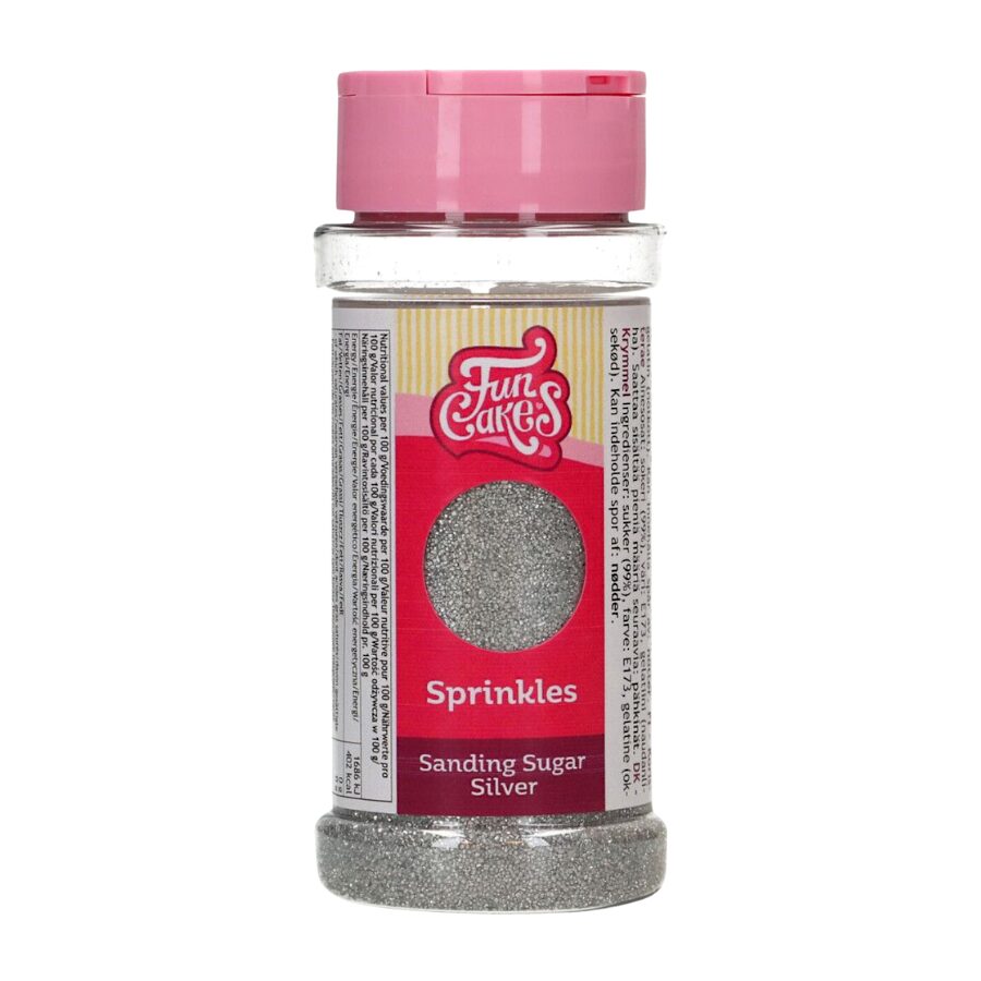 Azucar De Grano Fino "sanding Sugar" Funcakes - Plata (80 G) 2 Azucar De Grano Fino "sanding Sugar" Funcakes - Plata (80 G) - Imagen 2