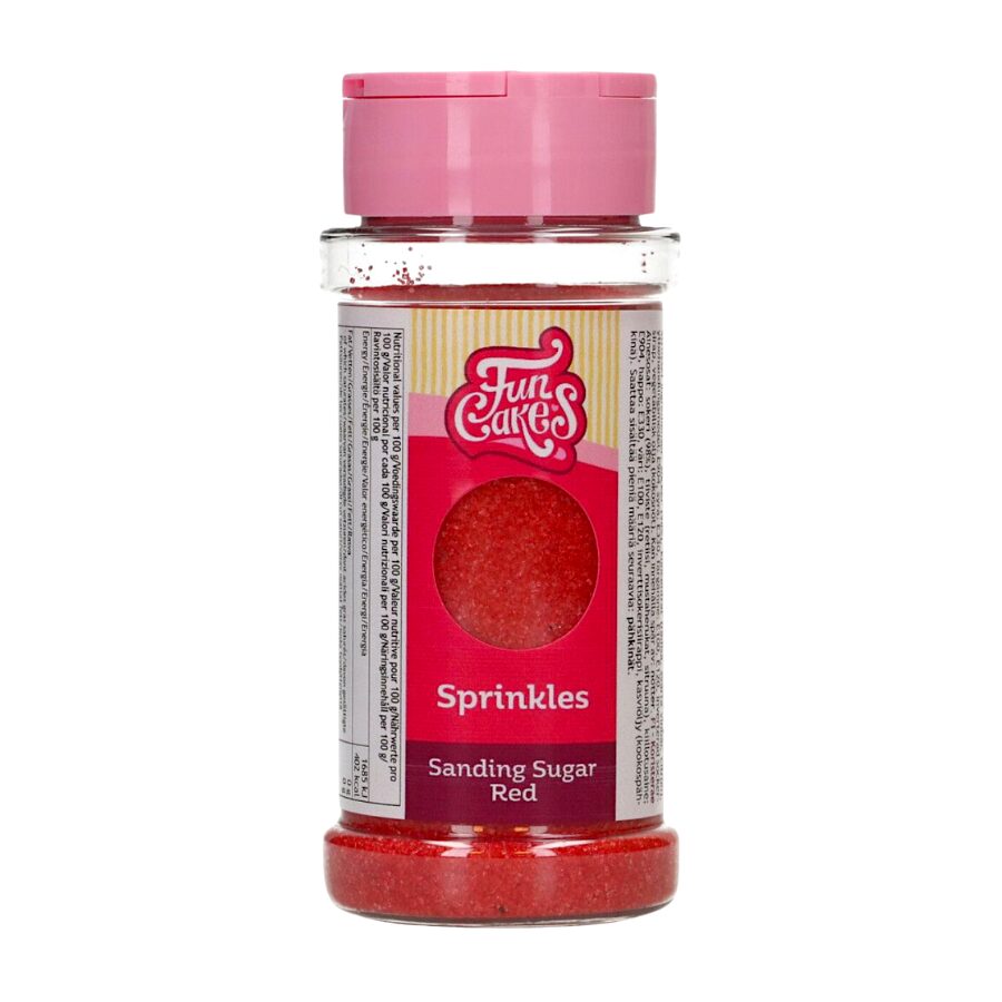 AZUCAR DE GRANO FINO "SANDING SUGAR" FUNCAKES - ROJO (80 G) 2 AZUCAR DE GRANO FINO "SANDING SUGAR" FUNCAKES - ROJO (80 G) - Imagen 2