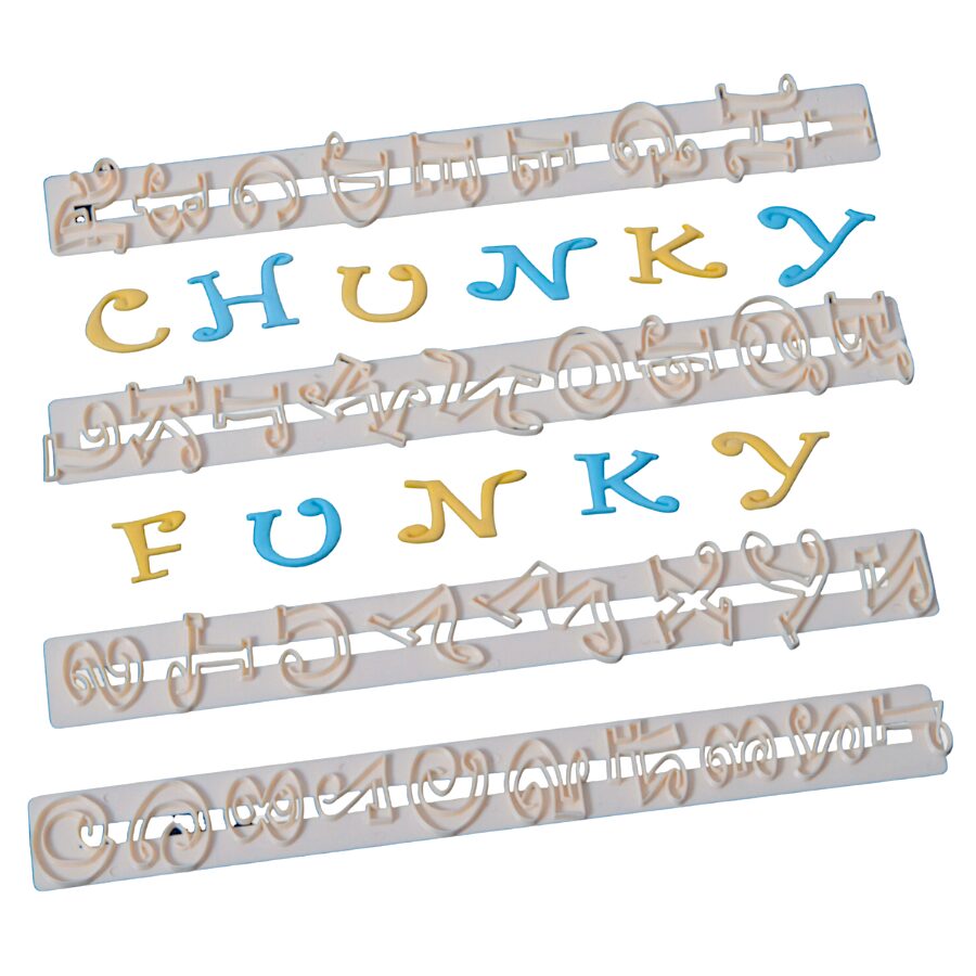 Set Cortadores "tappits" Fmm - Alfabeto Y Numeros "chunky Funky" 2 Set Cortadores "tappits" Fmm - Alfabeto Y Numeros "chunky Funky" - Imagen 2