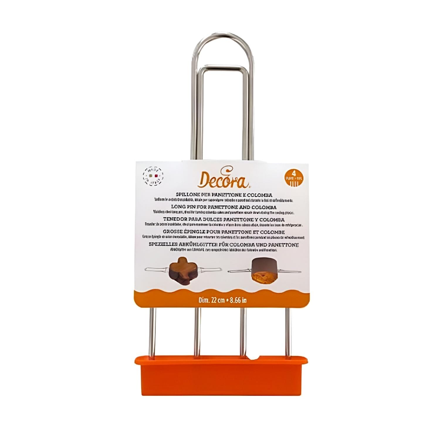 Tenedor Pincho Para Enfriar Panettones (22 Cm) 4 Puntas - Decora 1 Tenedor Pincho Para Enfriar Panettones (22 Cm) 4 Puntas - Decora