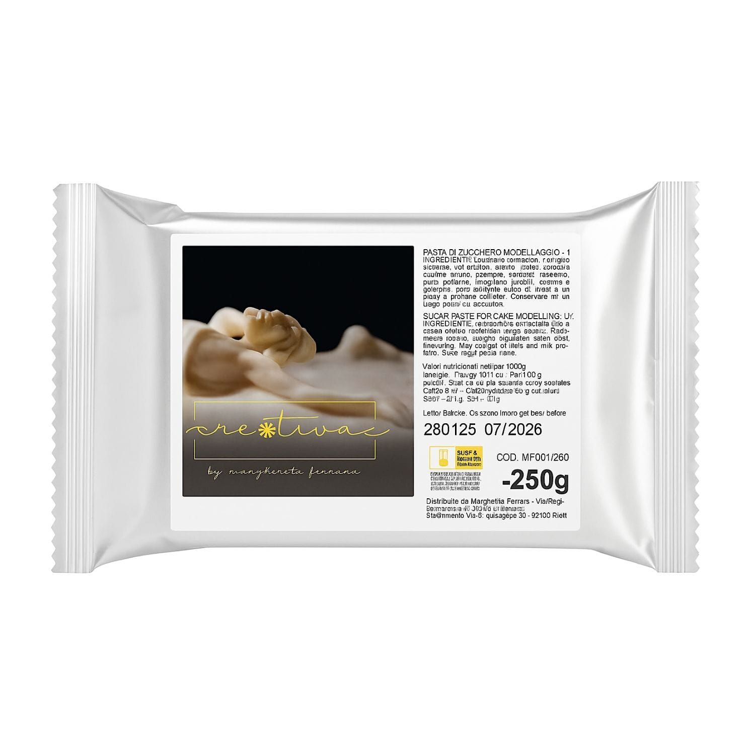 Pasta De Modelar Con Manteca De Cacao "creativa By Margherita Ferrara" - 250 G 1 Pasta De Modelar Con Manteca De Cacao "creativa By Margherita Ferrara" - 250 G