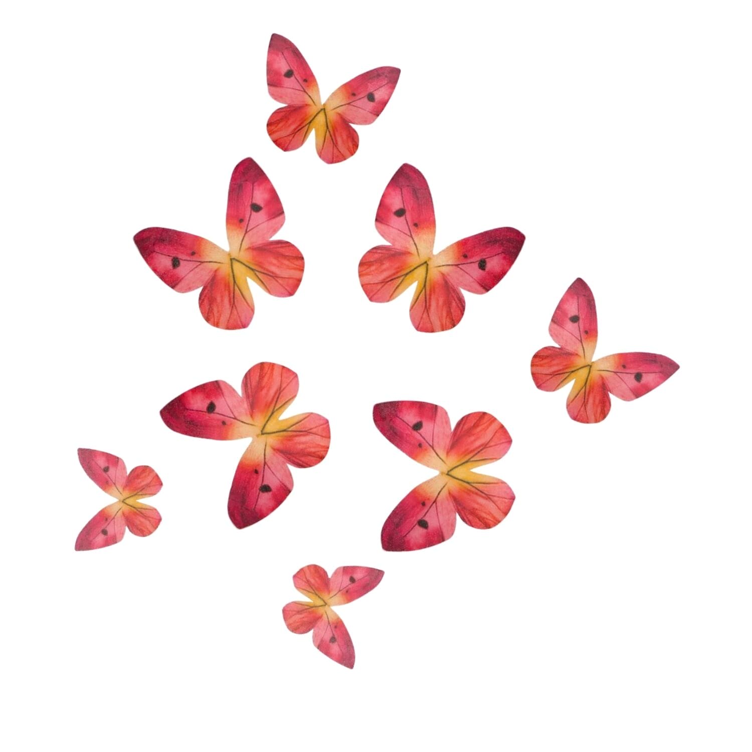Mariposas Comestibles De Oblea Wilton - Rosas Ombre 2 Mariposas Comestibles De Oblea Wilton - Rosas Ombre - Imagen 2
