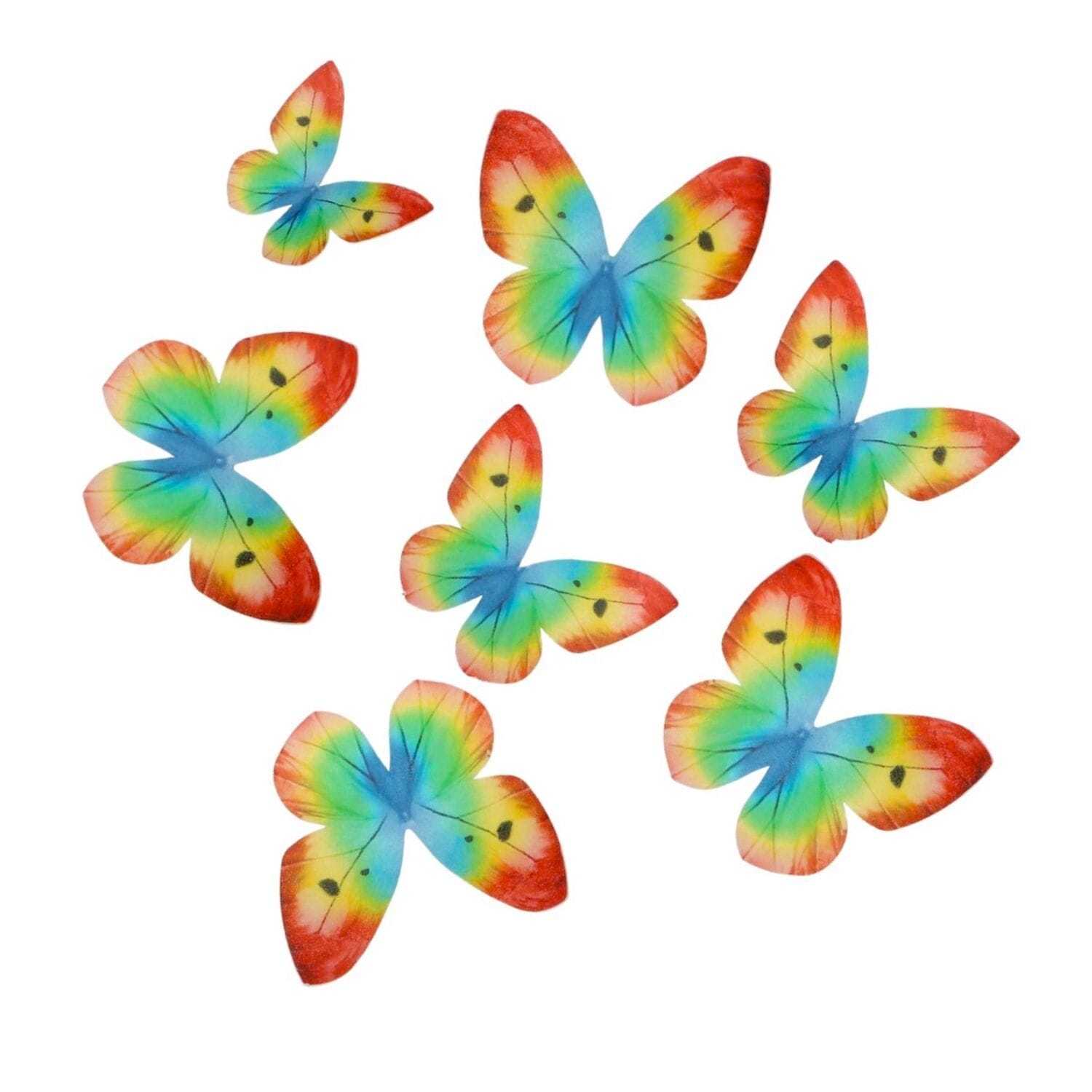 Mariposas Comestibles De Oblea Wilton - Arcoiris 2 Mariposas Comestibles De Oblea Wilton - Arcoiris - Imagen 2