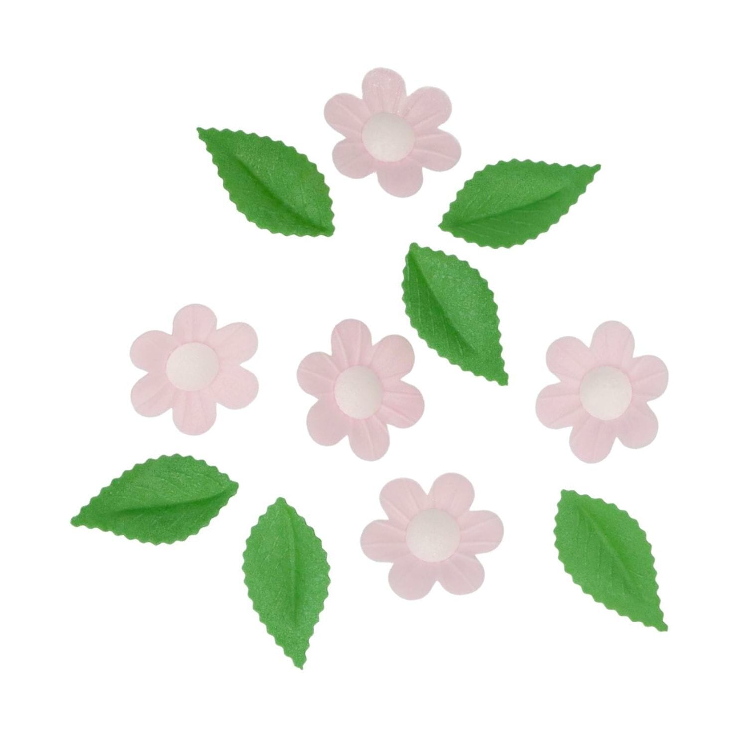 Flores Y Hojas Comestibles De Oblea Wilton - Rosas 2 Flores Y Hojas Comestibles De Oblea Wilton - Rosas - Imagen 2