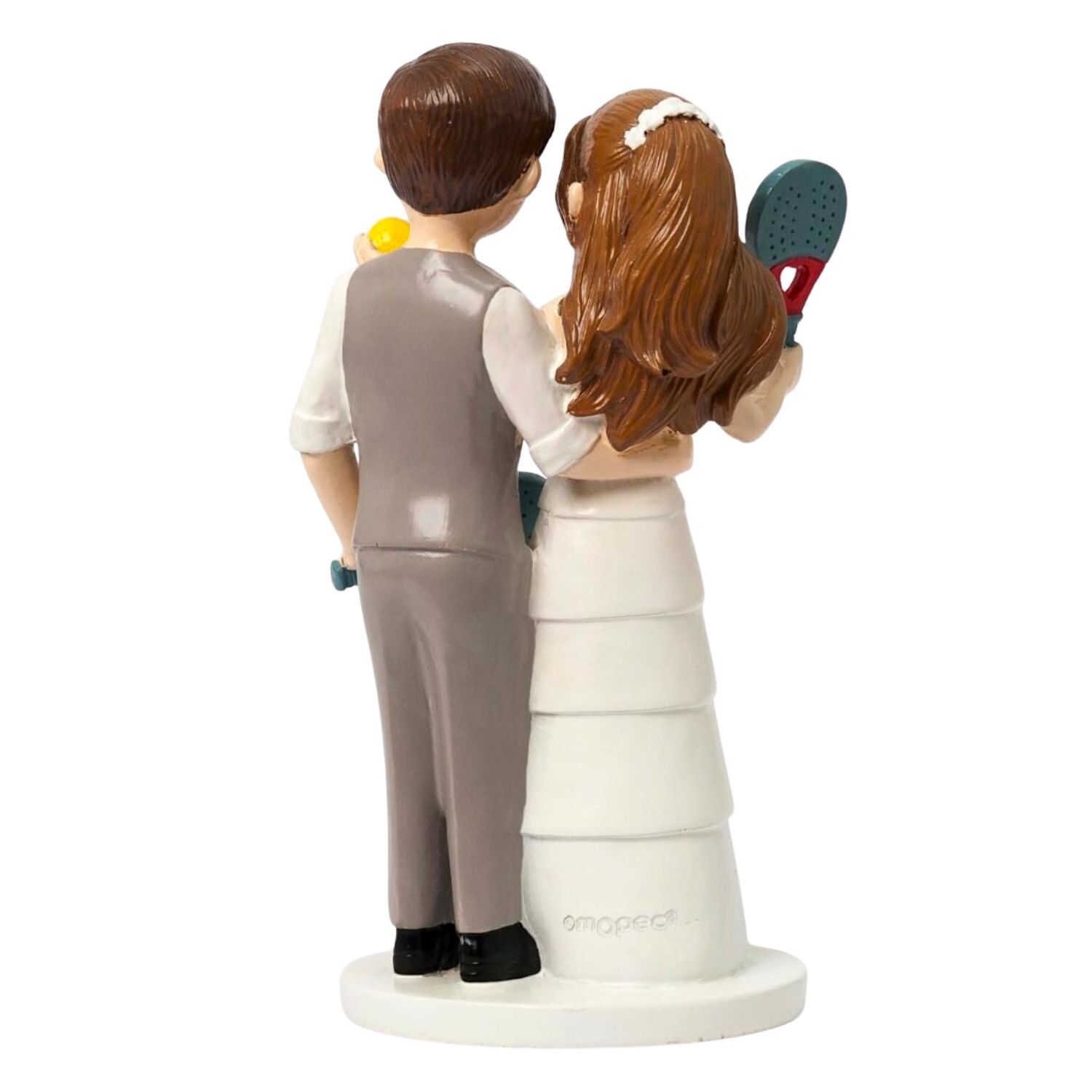 Figura Para Bolo De Casamento Noivo E Noiva Jogadores De Padel - Mopec 2 Figura Para Bolo De Casamento Noivo E Noiva Jogadores De Padel - Mopec - Imagen 2